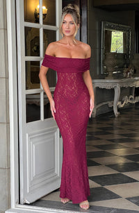 Ingrid Maxi Dress – Burgundy