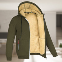 Stijn Casual Jacket with Hood in Army Green