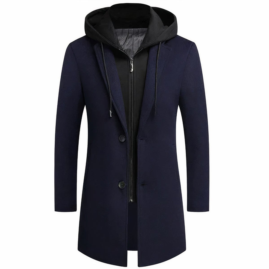 Stijn Trench Coat in Navy