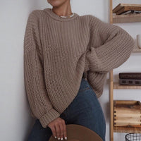 Suki Casual Knit Sweater in Coffee