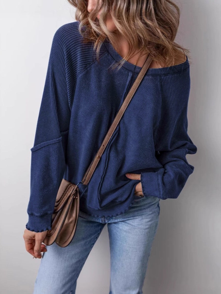 Suki Casual Shirt with Long Sleeve in Royal Blue