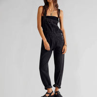 Suki Denim Trousers in Black