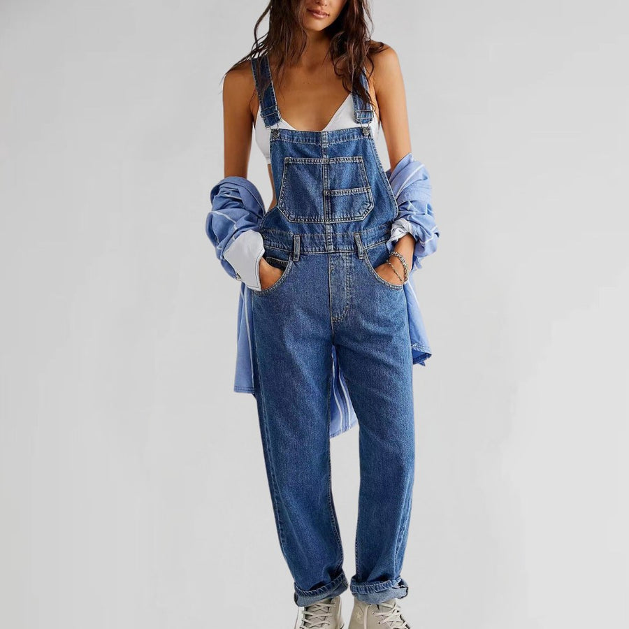 Suki Denim Trousers in Dunkel Blau