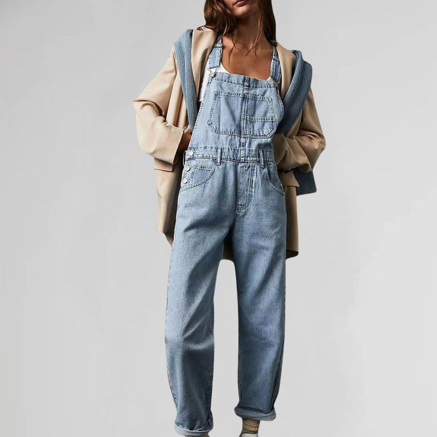 Suki Denim Trousers in Light Blue
