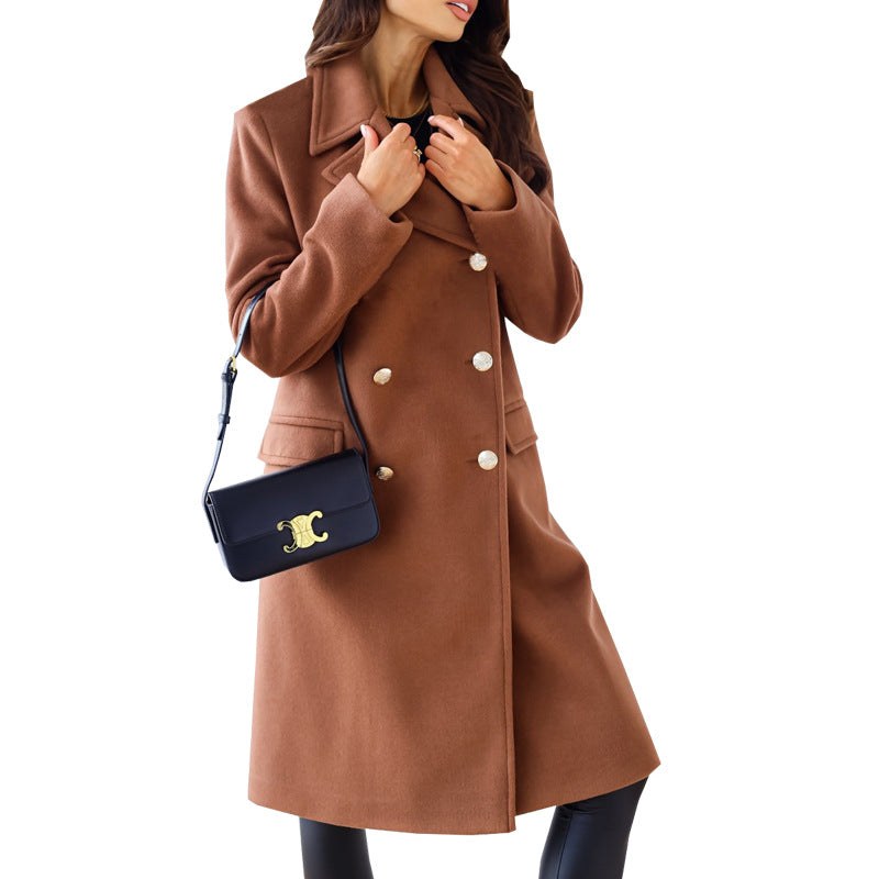 Suki Elegant Coat in Brown