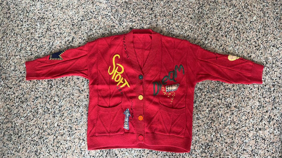 Suki Knit Cardigan in Red