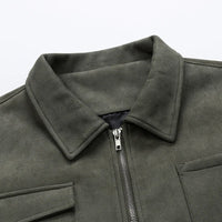 Sullivan Suede Jacket in Army Green