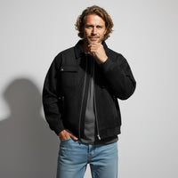 Sullivan Suede Jacket in Charcoal