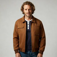 Sullivan Suede Jacket in Sienna Brown