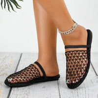Summer Mesh Sandals in Black