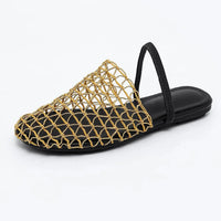 Summer Mesh Sandals in Gold