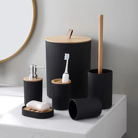Superior Comfort 6 Piece Bathroom Set in Charcoal