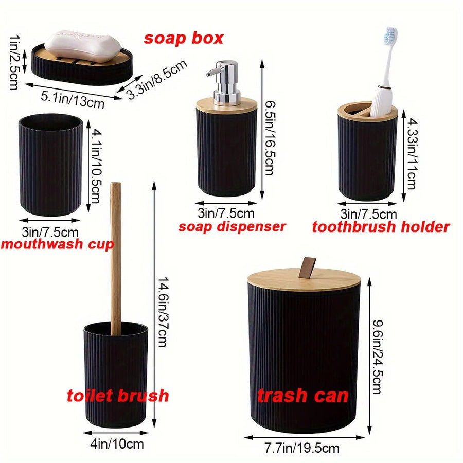 Superior Comfort 6 Piece Bathroom Set in Pearl