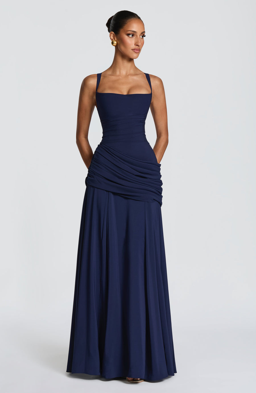 Priya Maxi Dress – Navy