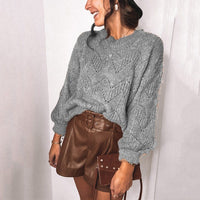 Susanna Knit Sweater in Grey