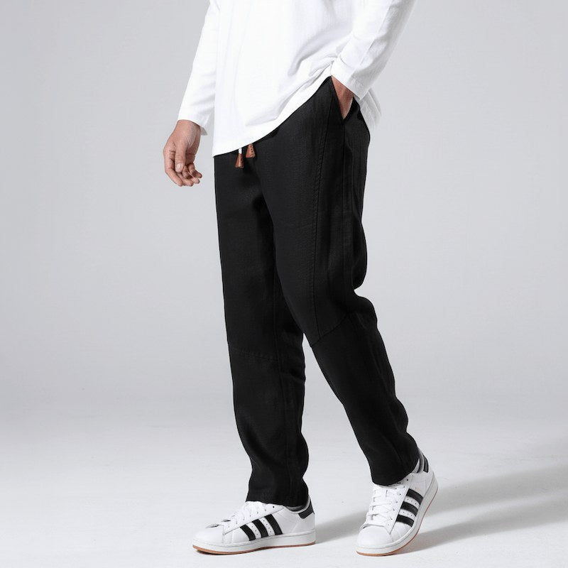 Susanna Linen Trousers in Noir