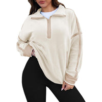 Susanna Sweater with Zip Front in Apricot