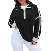 Susanna Sweater with Zip Front in Black