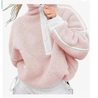 Susanna Sweater with Zip Front in Pink