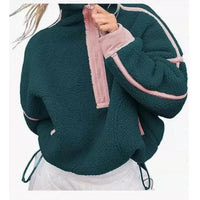 Susanna Sweater with Zip Front in Tannen Green