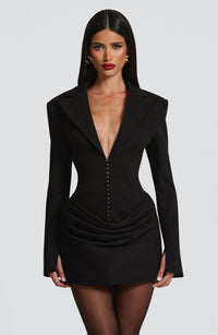 Roxana Mini Dress – Black