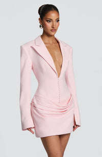 Roxana Mini Dress – Blush