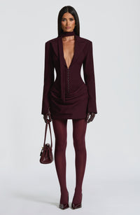 Roxana Mini Dress – Plum