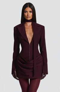 Roxana Mini Dress – Plum