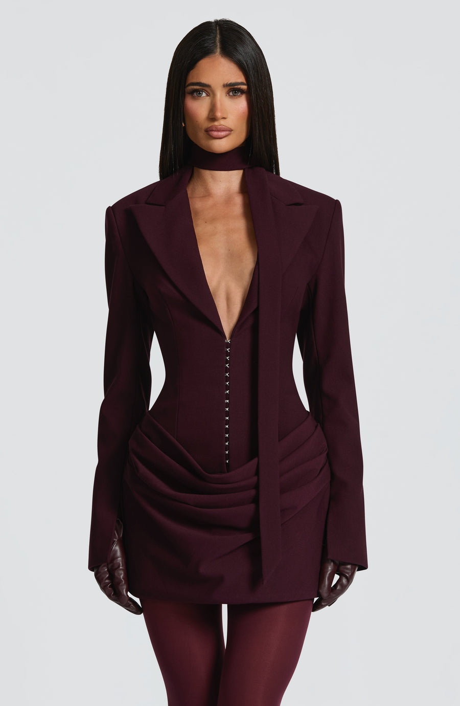 Roxana Mini Dress – Plum