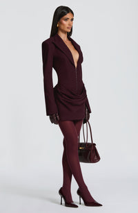 Roxana Mini Dress – Plum