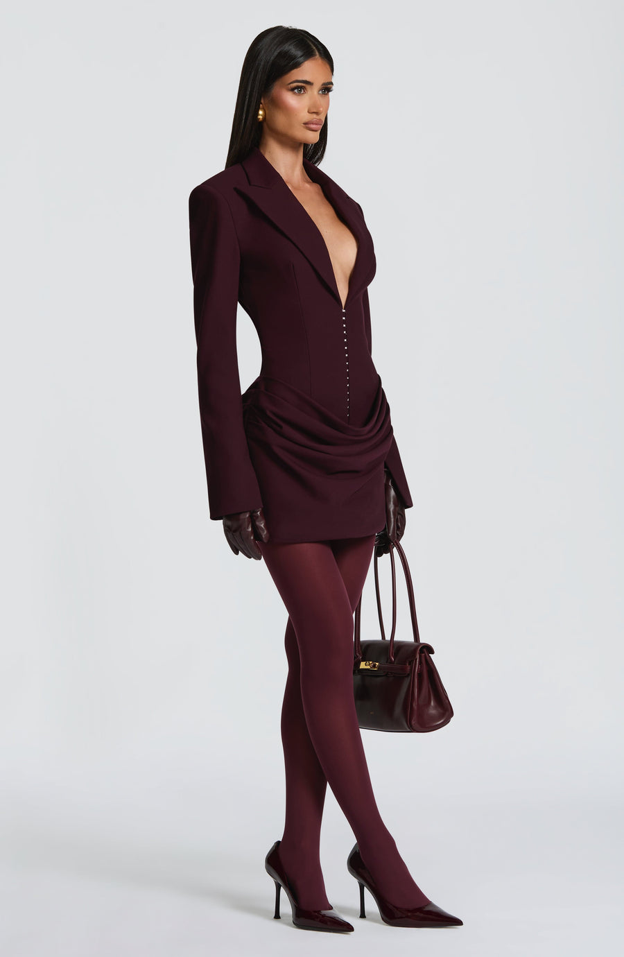 Roxana Mini Dress – Plum