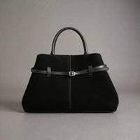 Sutton Suede Tote in Charcoal
