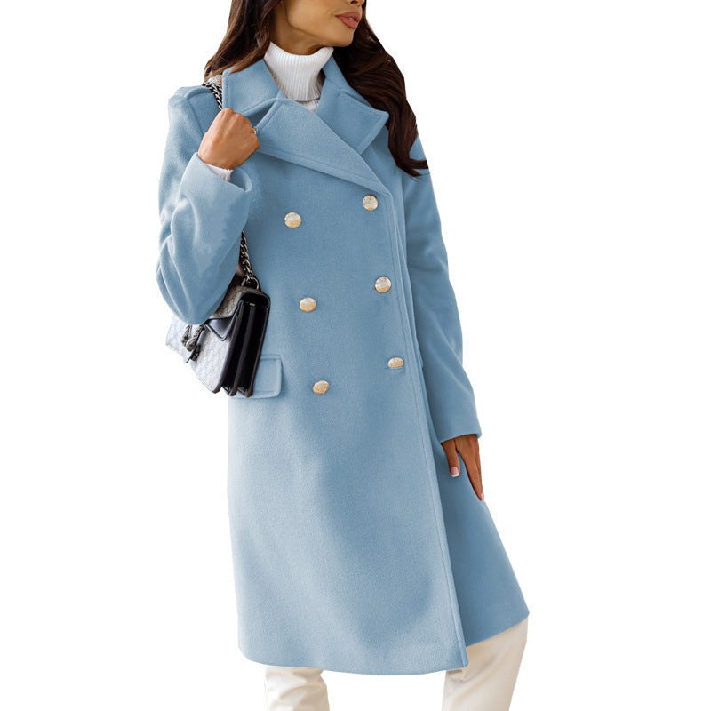 Svea Elegant Coat in Blue