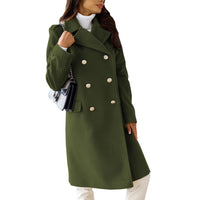 Svea Elegant Coat in Olive Green