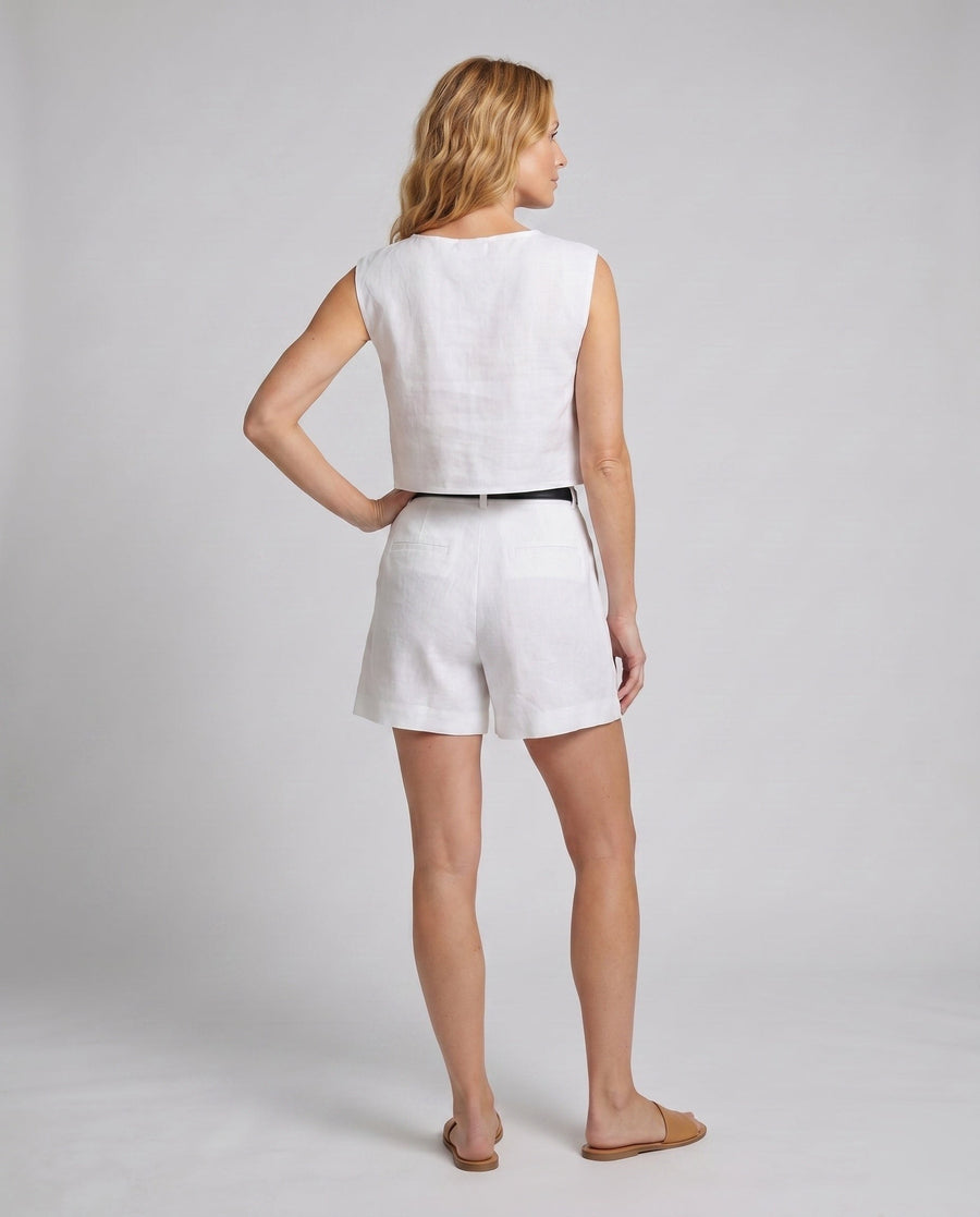 Svea Elegant Linen Top