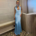 Svea Elegant Maxi Dress with V-Neck