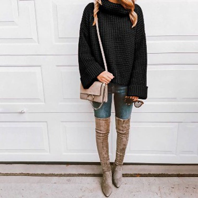 Svea Knit Sweater in Black