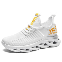 Sven Lightweight Sneakers in White Yellow
