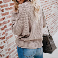 Sybil Casual Knit Sweater with V-Neck