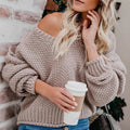 Sybil Casual Knit Sweater with V-Neck