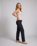 Sybil Casual Linen Blend Top with V-Neck
