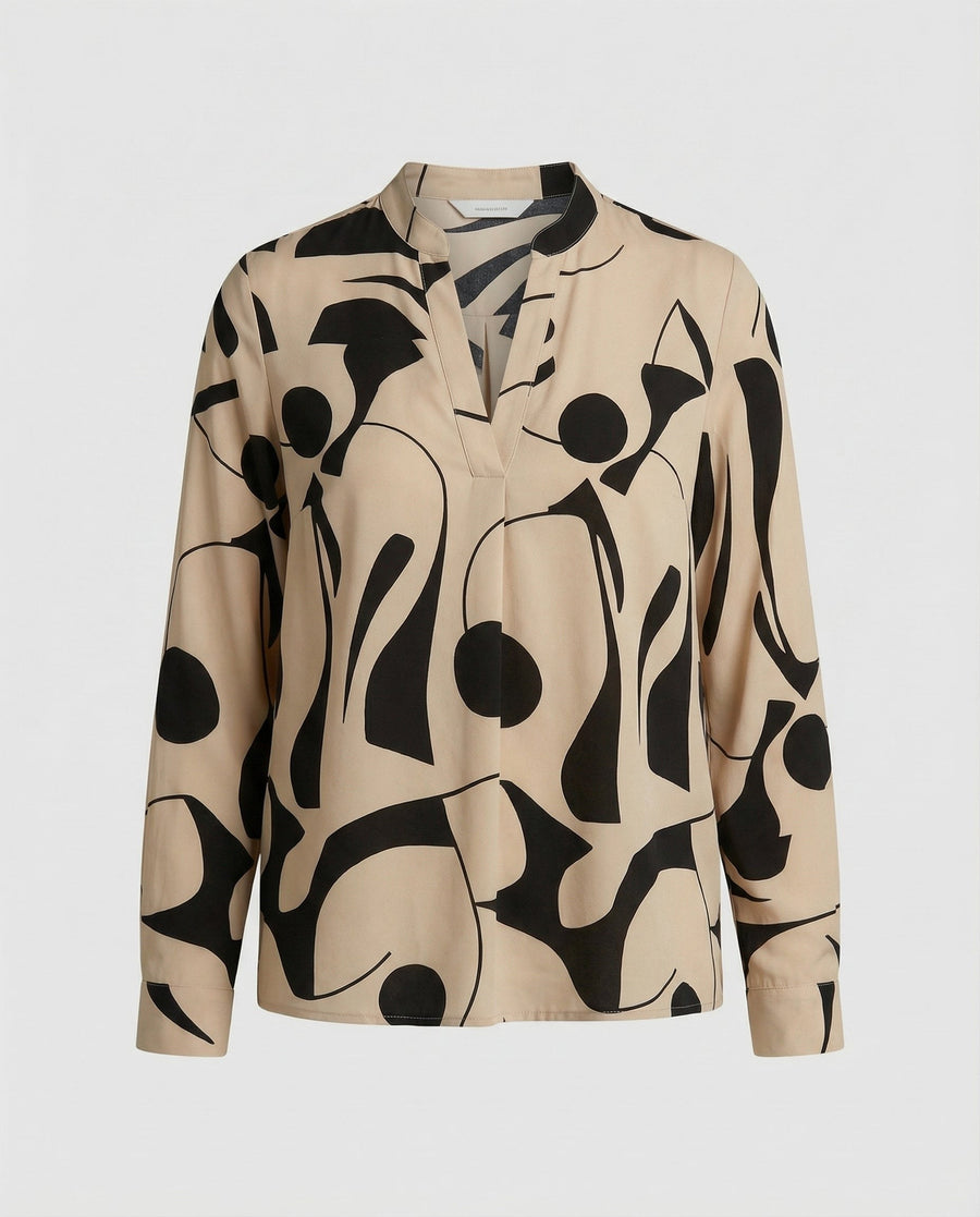 Sybil Elegant Blouse in Beige