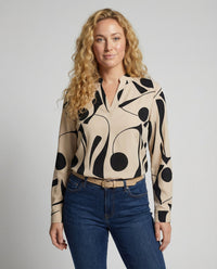 Sybil Elegant Blouse in Beige