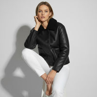 Sydney Shearling Coat in Charocal