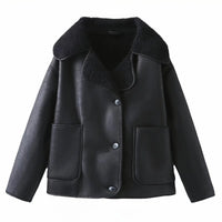 Sydney Shearling Coat in Charocal