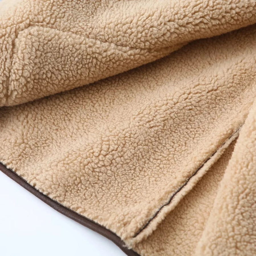Sydney Shearling Coat in Mahogany