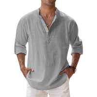 Sylvie Airy Linen Shirt in Grey