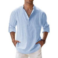 Sylvie Airy Linen Shirt in Helles Blau