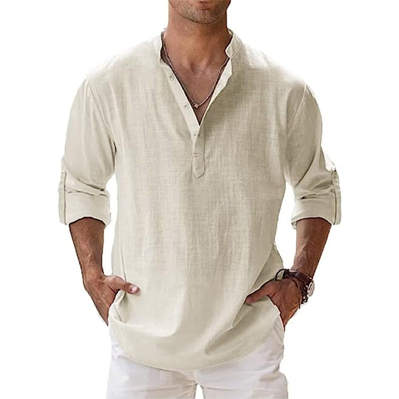 Sylvie Airy Linen Shirt in White