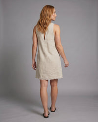 Sylvie Casual Linen Mini Dress with Ruffles
